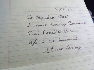 New Letter From Steven Avery