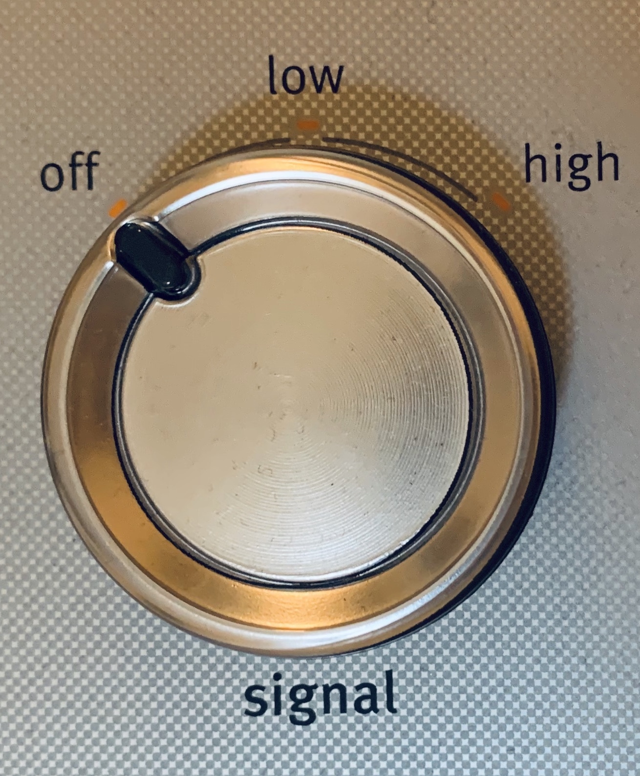 Signal Knob on Clothes Dryer